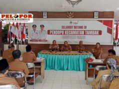 Kapolsek Tambak Bersama Camat Gelar Sosialisasi Bahaya Narkoba di Pendopo Kecamatan Tambak.