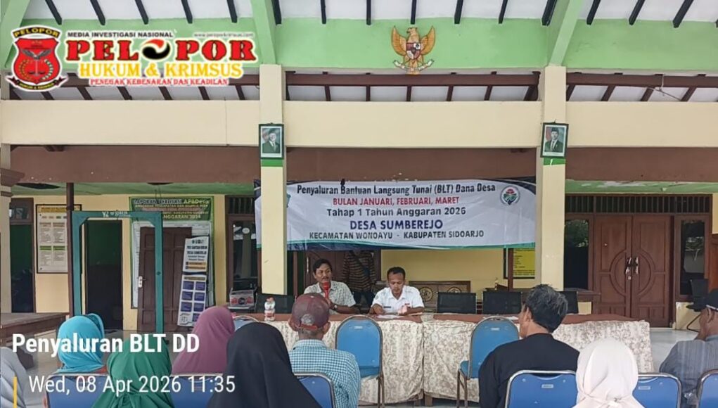Penyaluran Bantuan Langsung Tunai Desa Sumberejo Sidoarjo Tahap 1 Anggaran 2026
