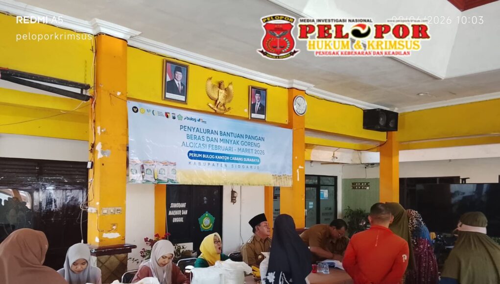 PENYALURAN BANTUAN PANGAN BERAS BULOG DAN MINYAK GORENG DI DESA SUMORAME