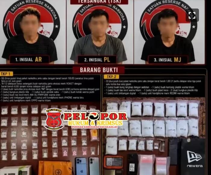 Satres Narkoba Polres Tanah Bumbu Bongkar Jaringan Narkoba, Hampir 2 Kilogram Sabu dan Puluhan Ekstasi Disita