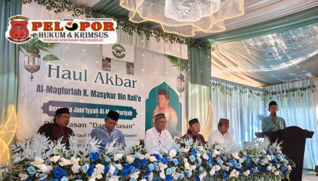 Haul Akbar Perdana Al-Magfurlah Kiai Masykur Bin Rafi’e di Yayasan Darul Hasan Pudakit Barat Berlangsung Khidmat.