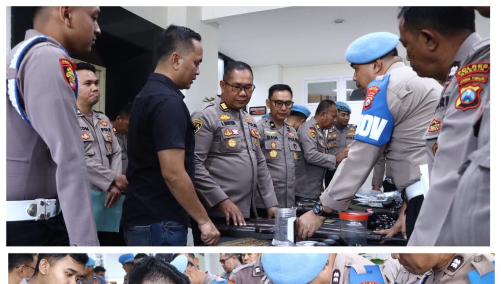 Polres Gresik Gelar Pengecekan Senjata Api Dinas, Pastikan Personel Tertib Administrasi