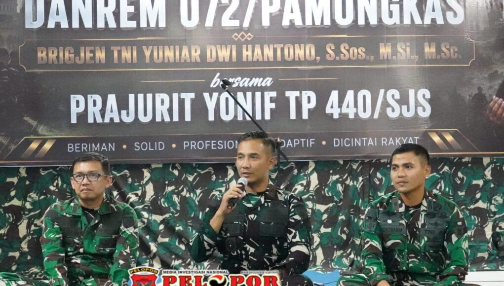 Danrem 072/Pamungkas Ajak Prajurit Yonif TP 440/SJS Perkuat Syukur dan Semangat Pengabdian
