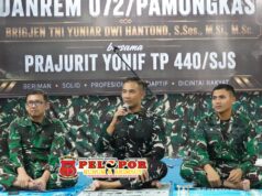 Danrem 072/Pamungkas Ajak Prajurit Yonif TP 440/SJS Perkuat Syukur dan Semangat Pengabdian