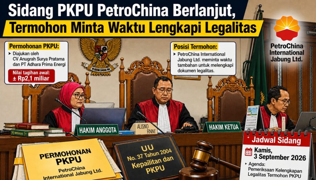 Sidang PKPU PetroChina Berlanjut, Termohon Minta Waktu Lengkapi Legalitas