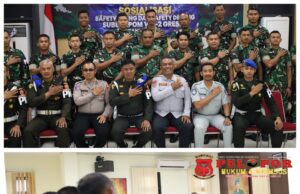 Satlantas Polres Gresik Gelar Coaching Clinic Keselamatan Berkendara Bersama Subdenpom