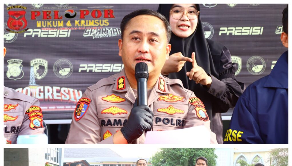Kapolres Gresik Kembalikan Motor Milik Korban Curian, Dua Pelaku Diberi Tindakan Tegas Terukur