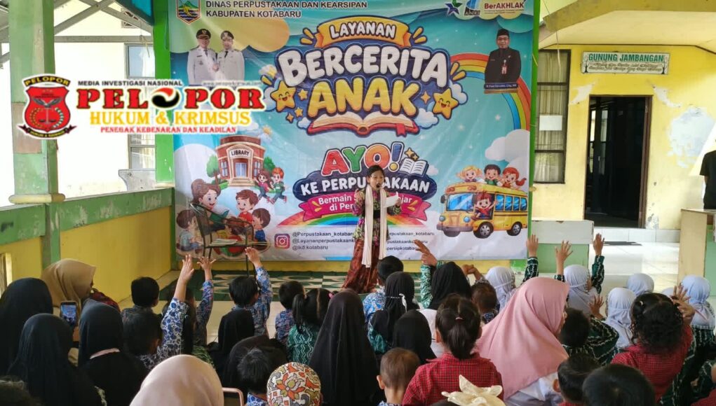 Layanan Bercerita Anak Dispersip Kotabaru Hadir Di Pulau Laut Tengah