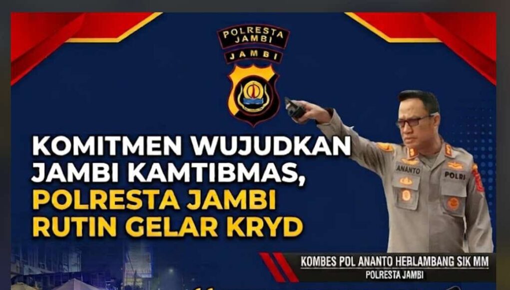 Polresta Jambi Laksanakan KRYD Rutin Antisipasi Berandalan Bermotor dan Knalpot Brong Serta Gangguan Kamtibmas