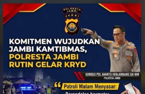Polresta Jambi Laksanakan KRYD Rutin Antisipasi Berandalan Bermotor dan Knalpot Brong Serta Gangguan Kamtibmas