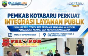 Pemerintah Kabupaten Kotabaru Perkuat Integrasi Layanan Publik, Disdukcapil Gelar Penandatanganan PKS Bersama Pengadilan Negeri, Pengadilan Agama, Dan Kementerian Agama