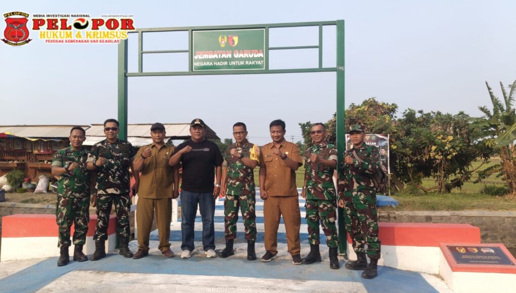 Kunjungan kerja Tim inspektorat jendral angkatan darat (Itjenad)Pantau Hasil Akhir Pembangunan Jembatan Garuda di desa Sumorame
