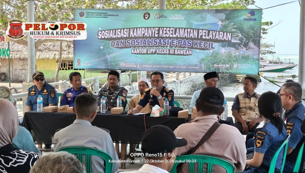 Kantor UPP Kelas III Bawean Gelar Sosialisasi Kampanye Keselamatan Pelayaran dan Sosialisasi e-Pas Kecil.