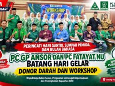 Peringati Hari Santri, Sumpah Pemuda, dan Bulan Bahasa, GP Ansor–Fatayat NU Batang Hari Gelar Donor Darah dan Workshop Public Speaking